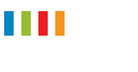 Four vertical bars in blue, green, red, and orange appear to the left of the partially visible word "INTERMEDIA" on a light gray background.